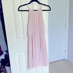 Blush Pink Chiffon Dress